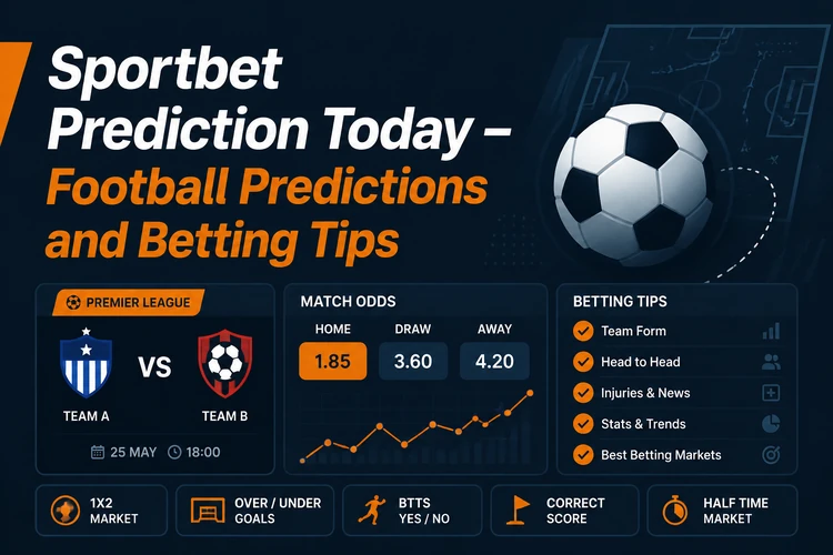 Sportbet Prediction Today - Football Predictions and Betting Tips